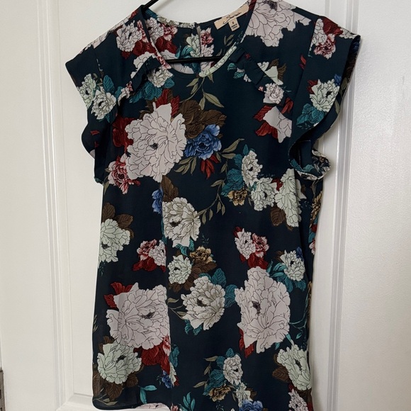 Serein Tops - Serein Floral Ruffle Sleeve Blouse - Multicolor